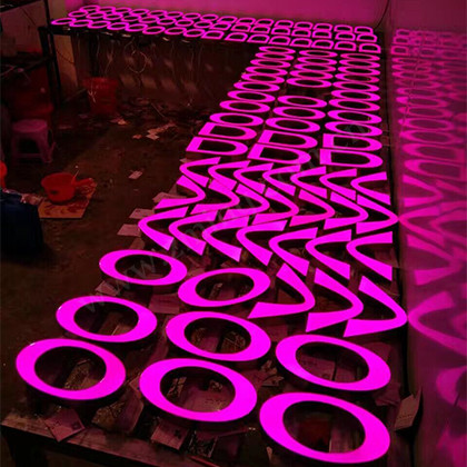 注塑字壳树脂发光字 门店招牌发光字